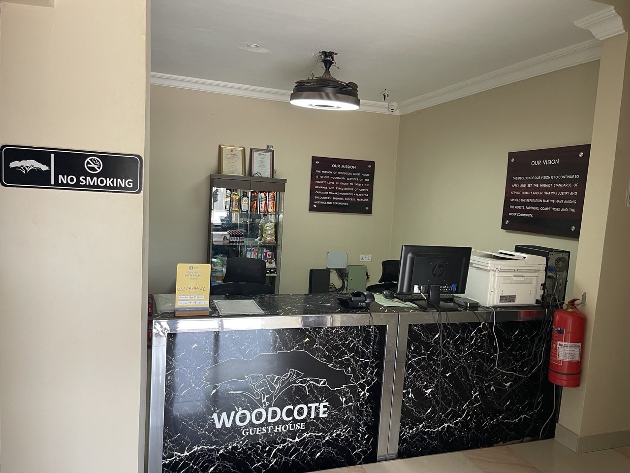 Reception and lobby area